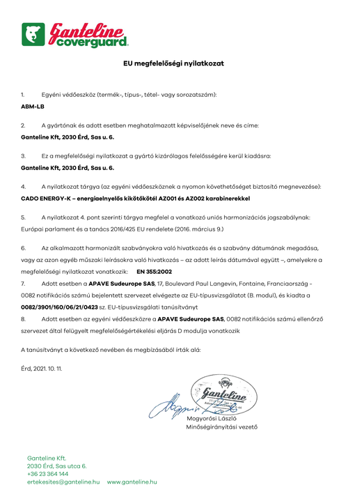Mijloc de legătură cu absorbant COVERGUARD CADO ENERGY-K