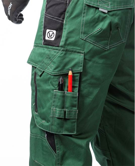 Pantaloni de lucru cu pieptar ARDON®VISION – Verde – imaginea 6