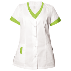 ALEGRA ALB/VERDE DESCHIS Tunică medicală pentru femei