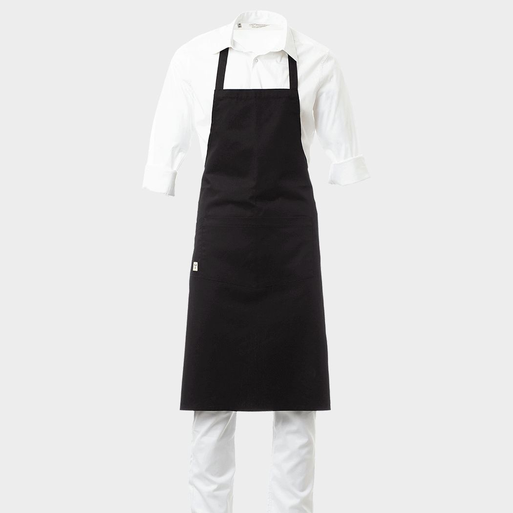 Șorț cu pieptar PAYPER BOUTIQUE BLACK