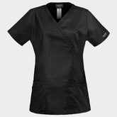 CHEROKEE WRAP NEGRU WWE4728 Tunică medicală pentru femei