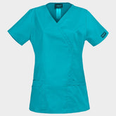 CHEROKEE WRAP PETROL DESCHIS WWE4728 Tunică medicală pentru femei