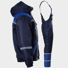 Costum de lucru impermeabil pentru iarnă, geacă + salopetă, Collins Blue