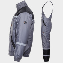 Costum de lucru impermeabil pentru iarnă, geacă + salopetă, Collins Grey