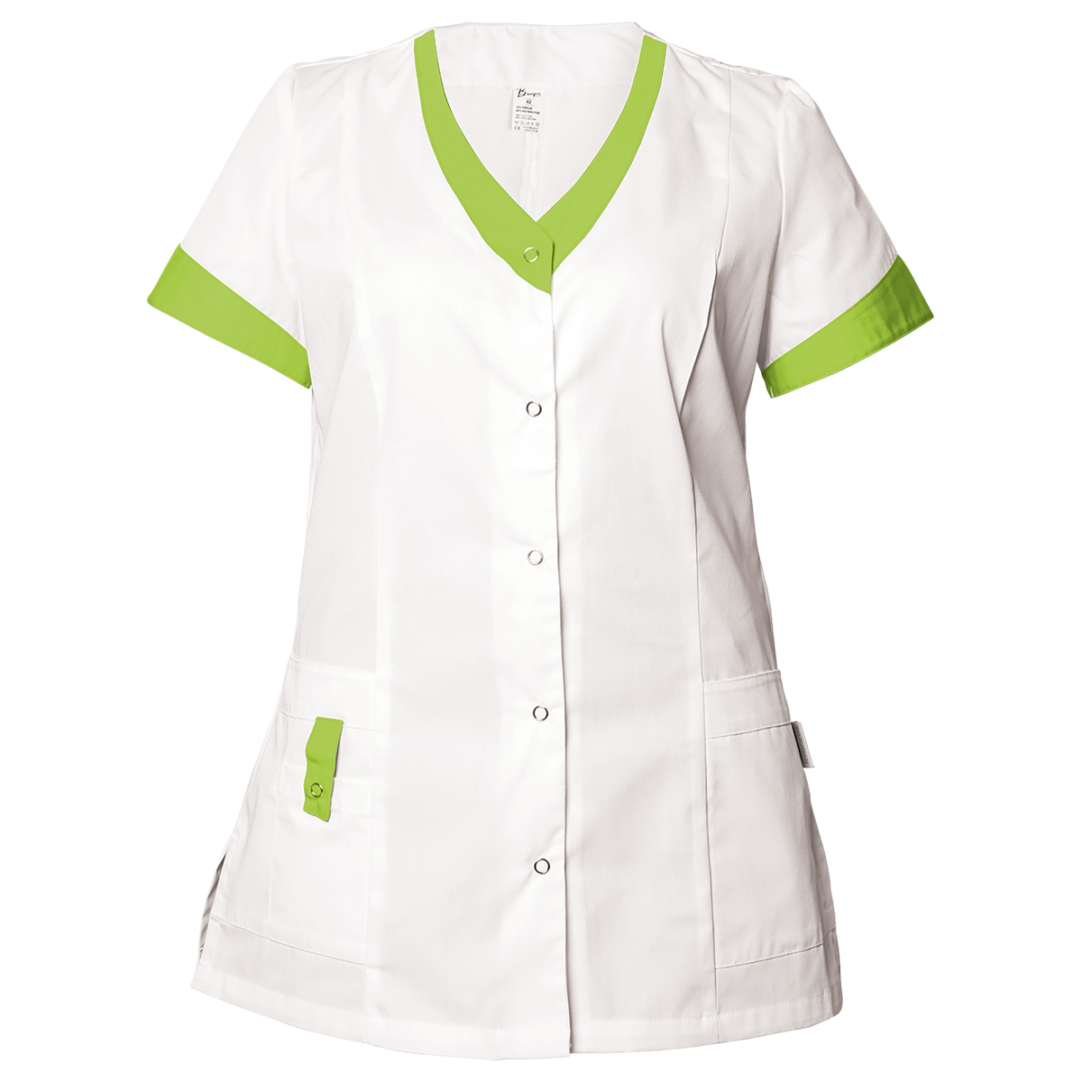 Tunică medicală pentru femei BEUNIQUE ALEGRA ALB/VERDE DESCHIS
