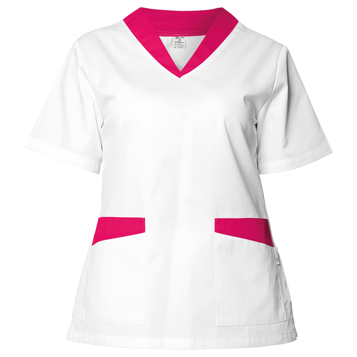 Tunică medicală pentru femei BEUNIQUE FABIANA ALB/ROZ ÎNCHIS
