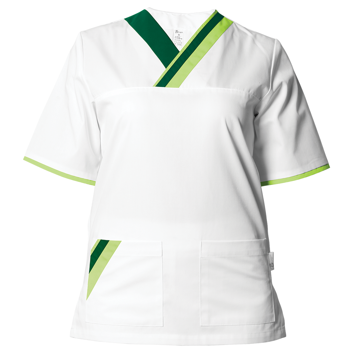 Tunică medicală BEUNIQUE MARCEL ALB/VERDE