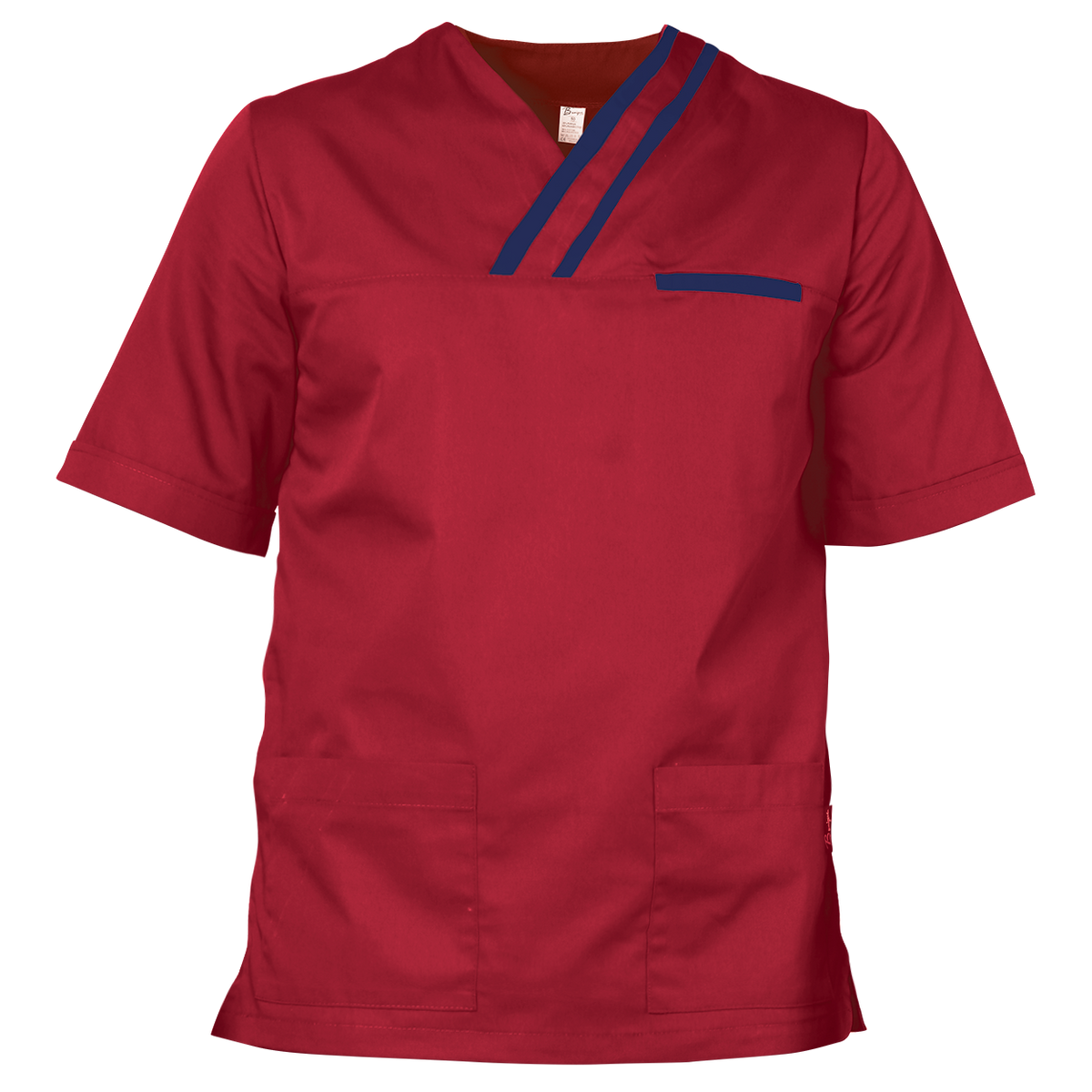 Tunică medicală pentru bărbați BEUNIQUE OLIVER DARK ROȘU/ALBASTRU MARIN