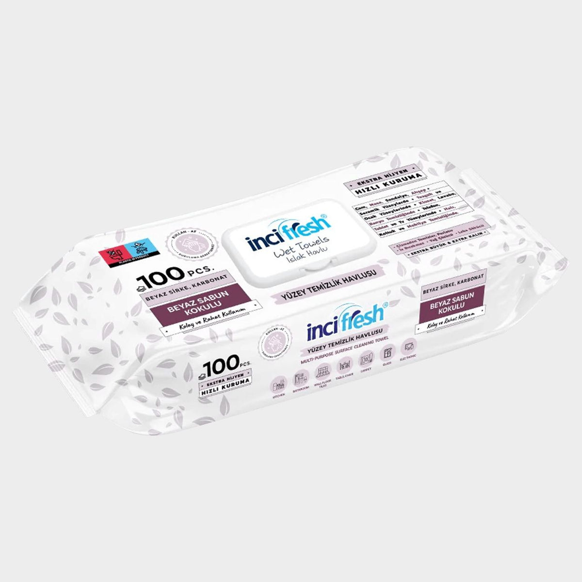 Șervețele umede pentru suprafețe STENSO INCI FRESH 100 buc