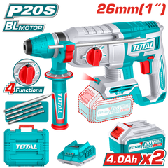 TOTAL - CIOCAN ROTOPERCUTOR - 2,5J - 20V - LI-ION (INCLUDE 2 ACUMULATORI SI INCARCATOR)