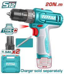 TOTAL - MASINA DE GAURIT CU ACUMULATOR 12V/LED LI-ION (2 ACUMULATORI 1.5Ah)