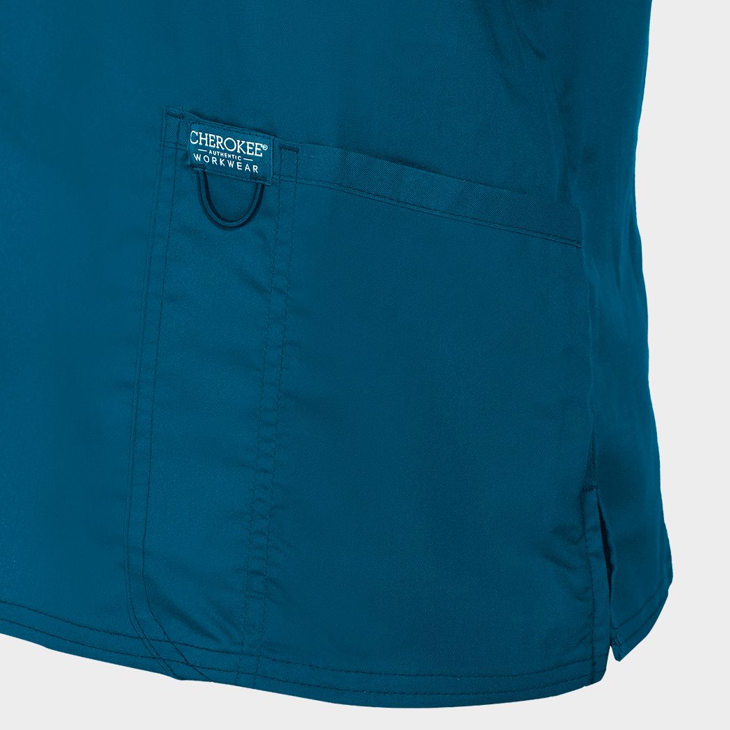 Tunică medicală de damă CHEROKEE V-NECK CARIBBEAN BLUE WWE620