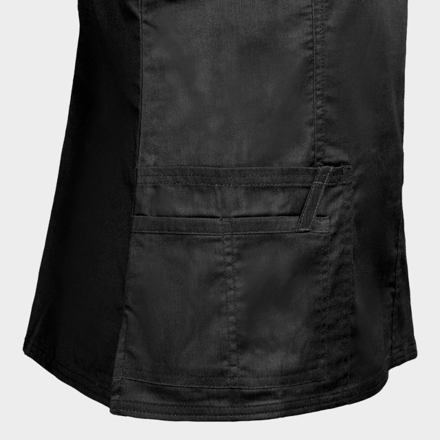 Tunică medicală pentru femei CHEROKEE WRAP NEGRU WWE4728