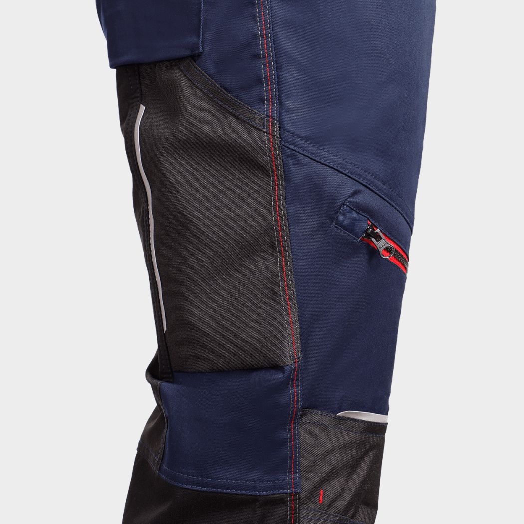 Salopetă de lucru STENSO REVOLT 4STRETCH DARK BLUE/BLACK/RED
