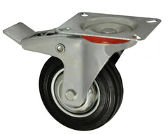 Roata carucior 3" - talpa metal - rulment - 75/25-50 - frana