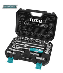 TOTAL - TRUSA DE CHEI TUBULARE 1/2 CU ANTRENOR 25 PIESE (INDUSTRIAL)