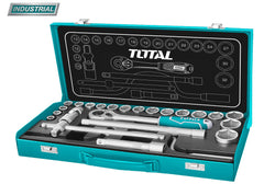 TOTAL - TRUSA DE CHEI TUBULARE 1/2 CU ANTRENOR 24 PIESE (INDUSTRIAL)