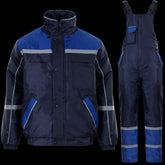 Costum de lucru impermeabil pentru iarnă, geacă + salopetă, Collins Blue