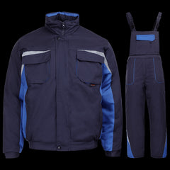 Costum de lucru pentru iarnă, bumbac 100%, termoizolant, hidrofob, Kastor Blue Cotton