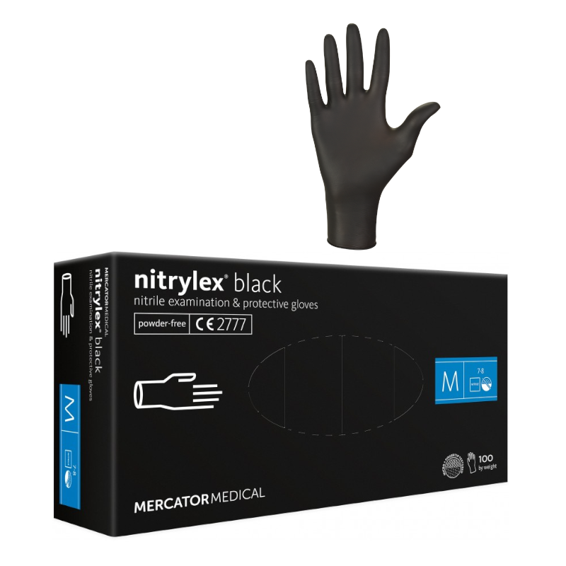 Manusi unica folosinta nitril negru MERCATOR NITRYLEX BLACK PF