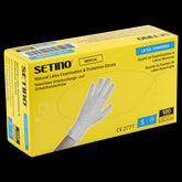 SETINO LATEX ALB P Manusi din latex de unica folosinta