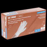 SETINO LATEX ALB PF Manusi din latex de unica folosinta