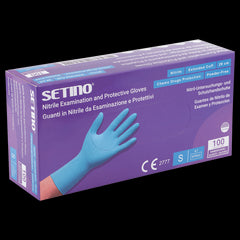 SETINO NITRIL ALBASTRU - 29 cm. Manusi de unica folosinta din nitril