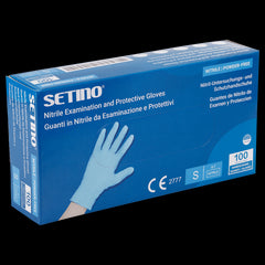 SETINO NITRIL ALBASTRU Manusi de unica folosinta din nitril