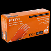 SETINO NITRIL PORTOCALIU Manusi de unica folosinta din nitril