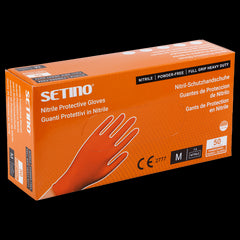 SETINO NITRIL PORTOCALIU Manusi de unica folosinta din nitril