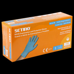 SETINO NITRILE ALBASTRU 9N Manusi de unica folosinta din nitril