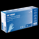 SETINO NITRILE ALBASTRU PREMIUM Manusi de unica folosinta din nitril