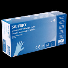 SETINO NITRILE ALBASTRU PREMIUM Manusi de unica folosinta din nitril