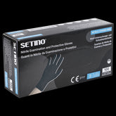 SETINO NITRILE NEGRU STRONG Manusi de unica folosinta din nitril