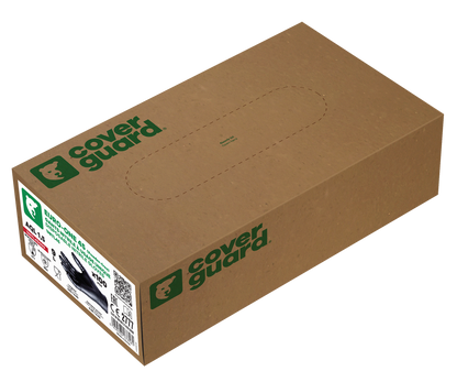 Mănuși de unică folosință din nitril COVERGUARD EURO-ONE BLACK NITRILE 45