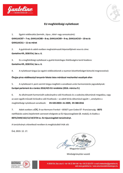 Mănuși de protecție COVERGUARD GAN1LACI