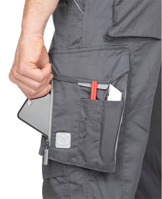 Salopete de lucru ARDON®SUMMER – Gri închis – imaginea 4