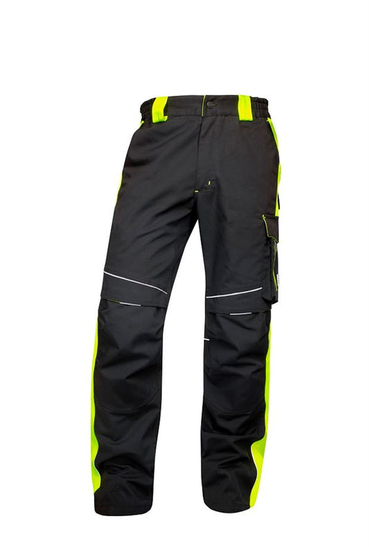 Pantaloni de lucru in talie ARDON®NEON – Gri-roșu