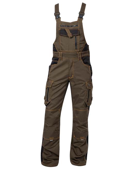 Pantaloni de lucru cu pieptar ARDON®VISION – Maro