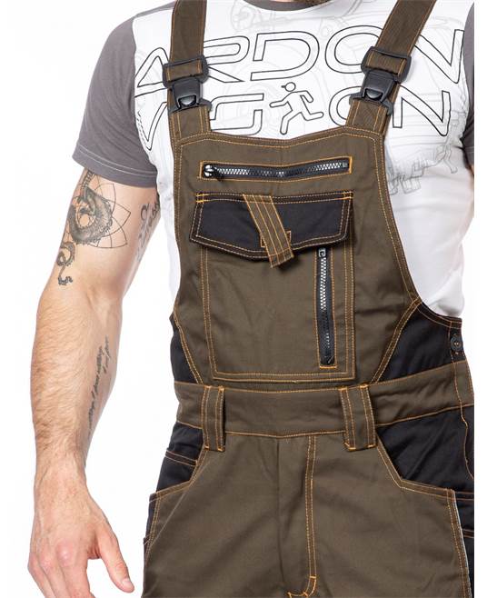 Pantaloni de lucru cu pieptar ARDON®VISION – Maro – imaginea 4