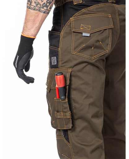 Pantaloni de lucru cu pieptar ARDON®VISION – Maro – imaginea 6