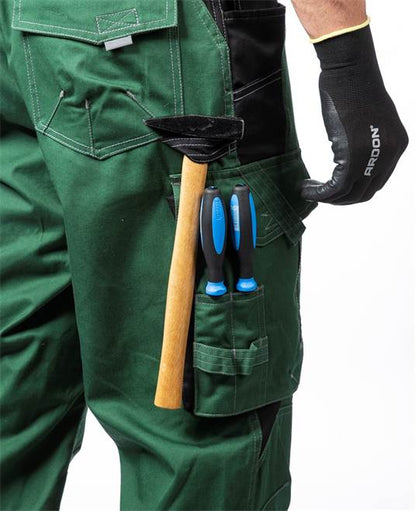 Pantaloni de lucru cu pieptar ARDON®VISION – Verde – imaginea 5
