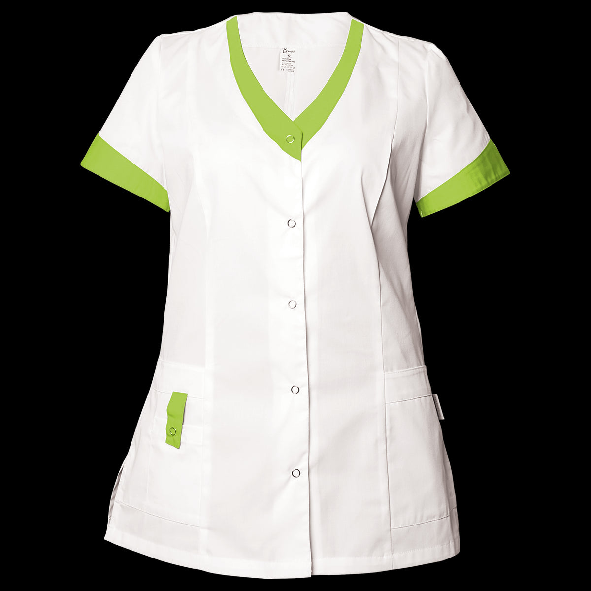 ALEGRA ALB/VERDE DESCHIS Tunică medicală pentru femei