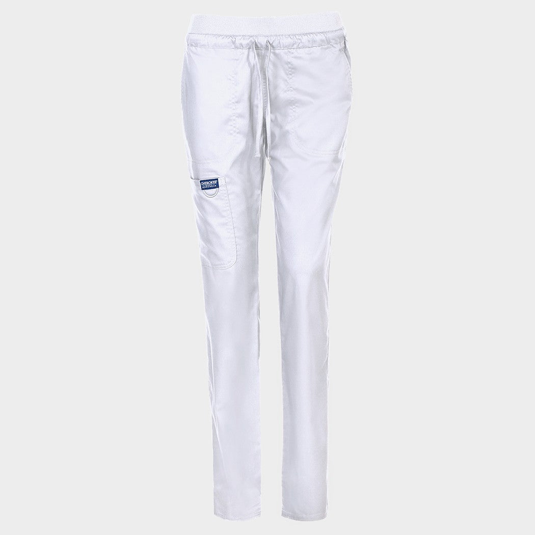 CHEROKEE MR TAPERED ALB WWE105 Pantaloni medicali de damă