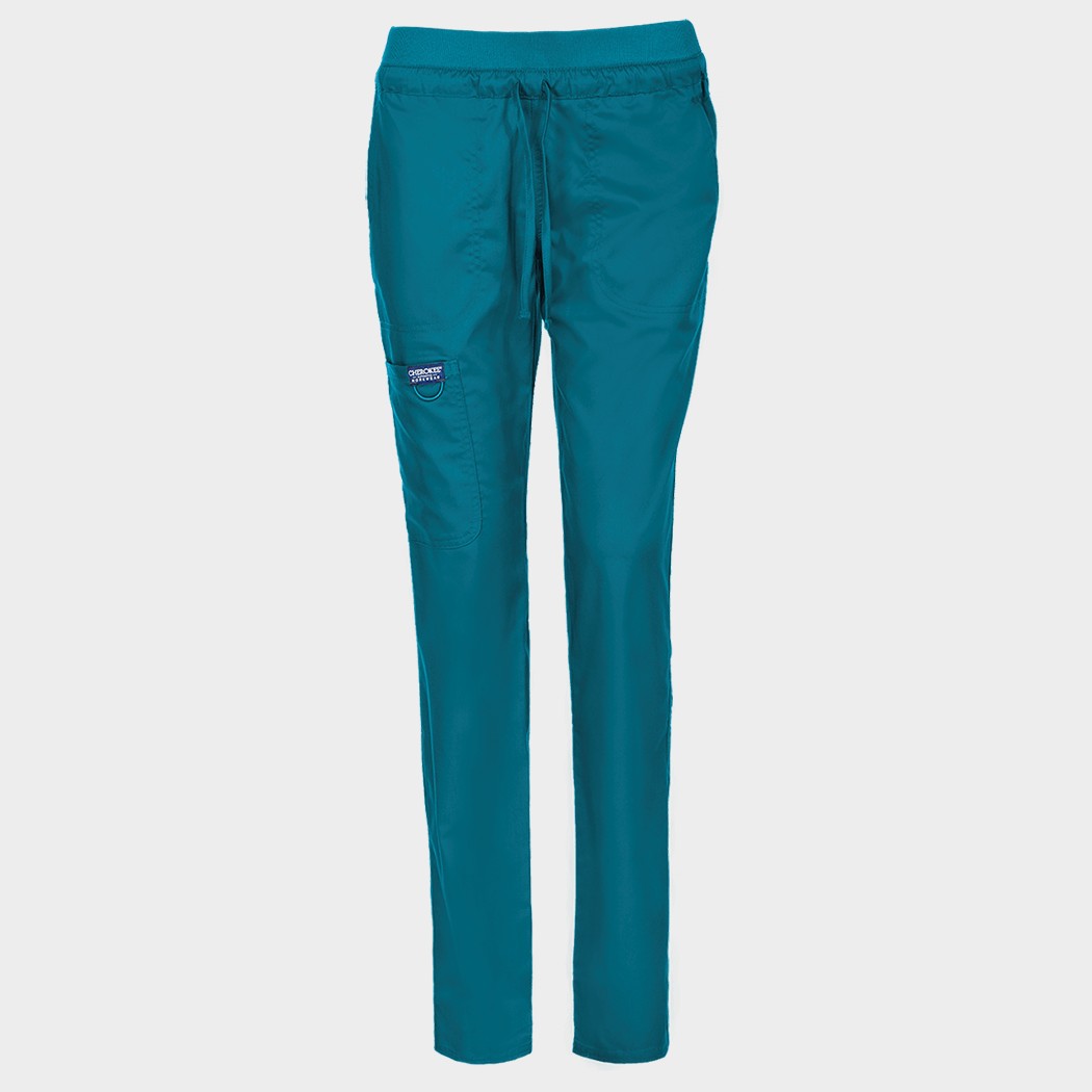 CHEROKEE MR TAPERED CARIBBEAN BLUE WWE105 Pantaloni medicali de damă