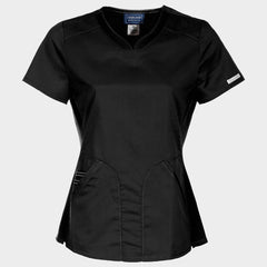 CHEROKEE V-NECK BLACK WWE601. Women's medical tunic