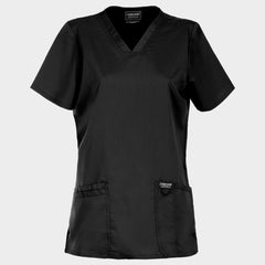 CHEROKEE V-NECK BLACK WWE620. Women's medical tunic