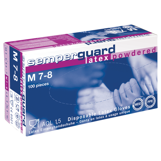 Mănuși de unică folosință din latex SEMPERGUARD LATEX POWDERED