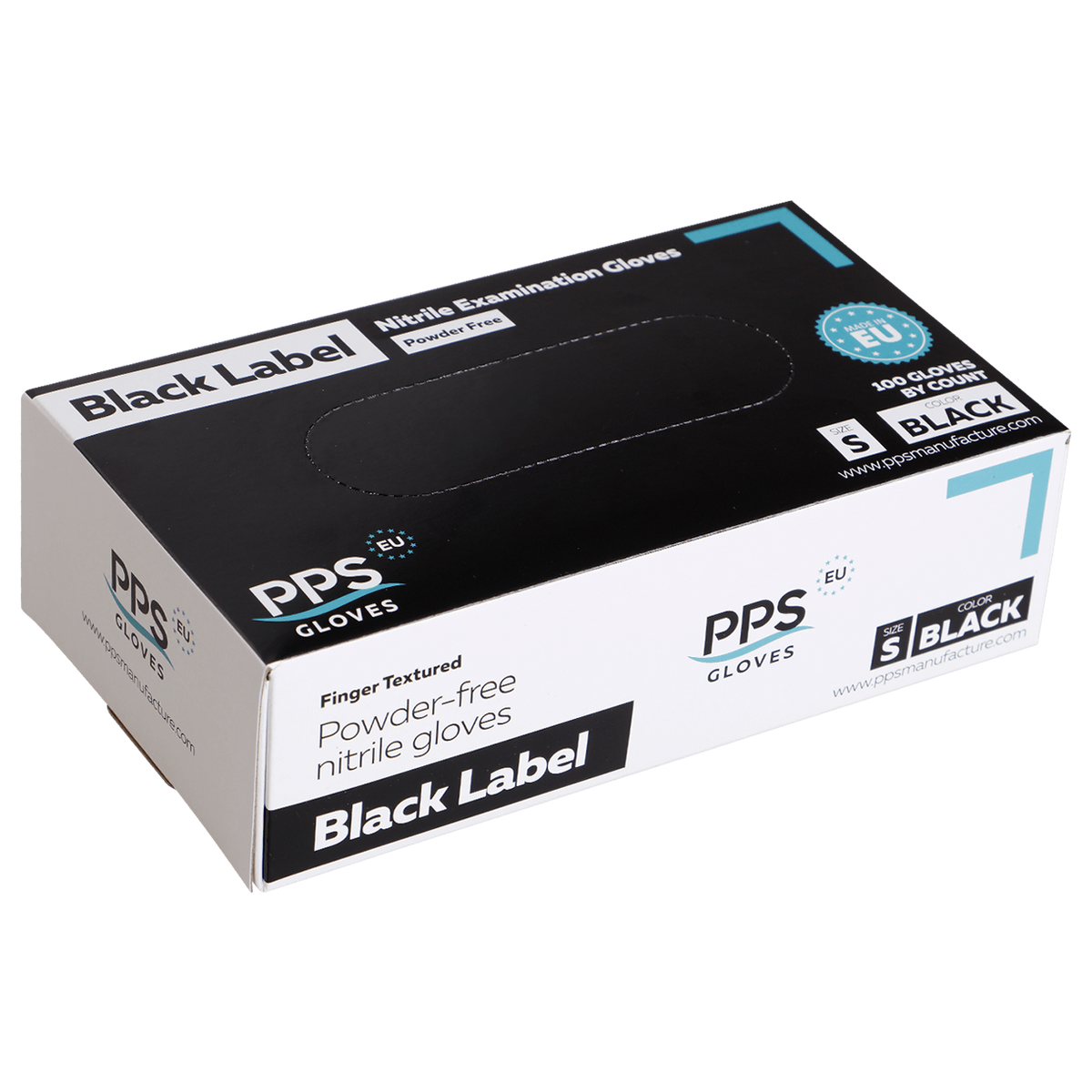 Mănuși de unică folosință din nitril - 100 buc. STENSO PPS NITRILE BLACK PF