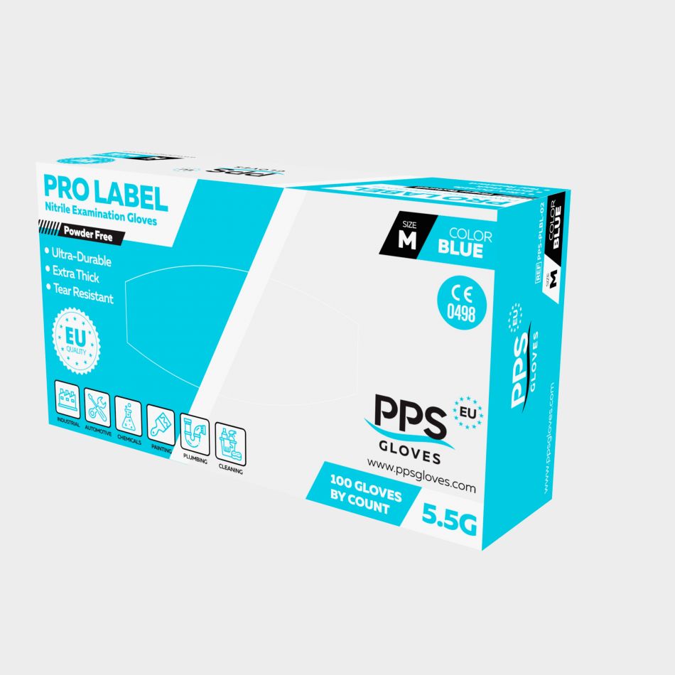 Mănuși de nitril de unică folosință PPS NITRIL BLUE PF 5.5G